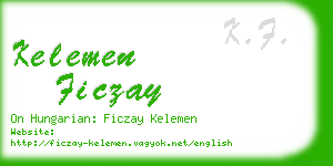 kelemen ficzay business card